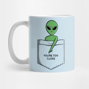 Alien pocket too close Mug